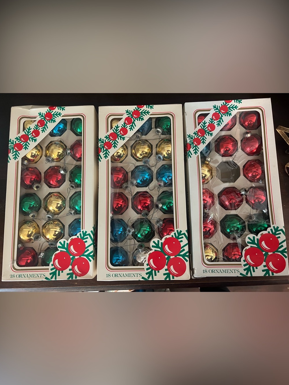 Vintage RAUCH Christmas Ornaments Balls Lot Of 18 KMART Multi Color